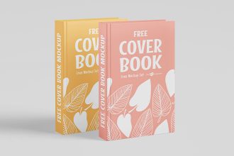 Free Book Cover Mockup Template in PSD