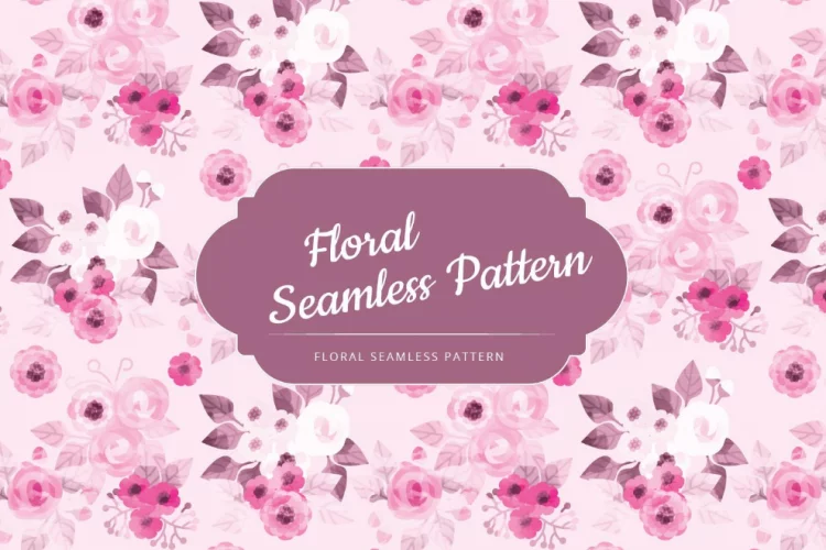 Free Vector  Floral pattern in pink color