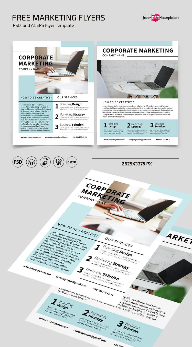 Free Marketing Flyer Template in PSD + AI + EPS | Free PSD ...