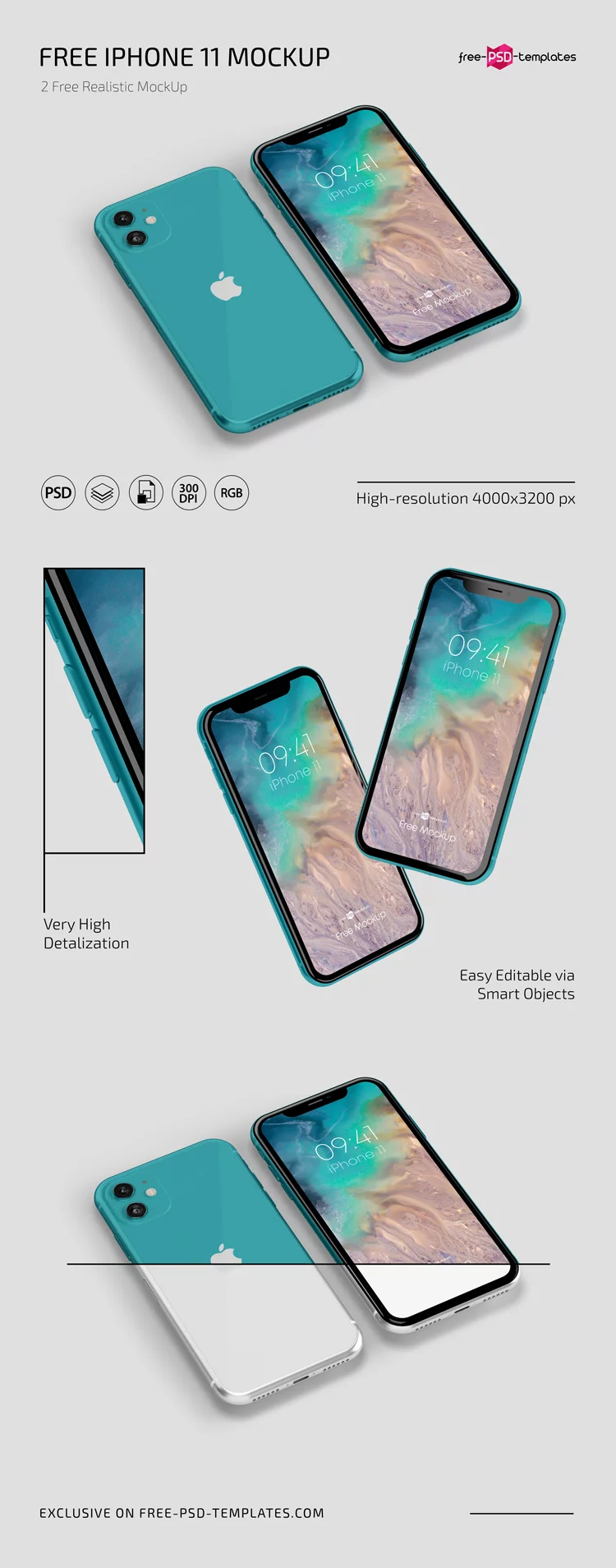 Apple iPhone 11 Pro Max Midnight Green PNG Images & PSDs for Download