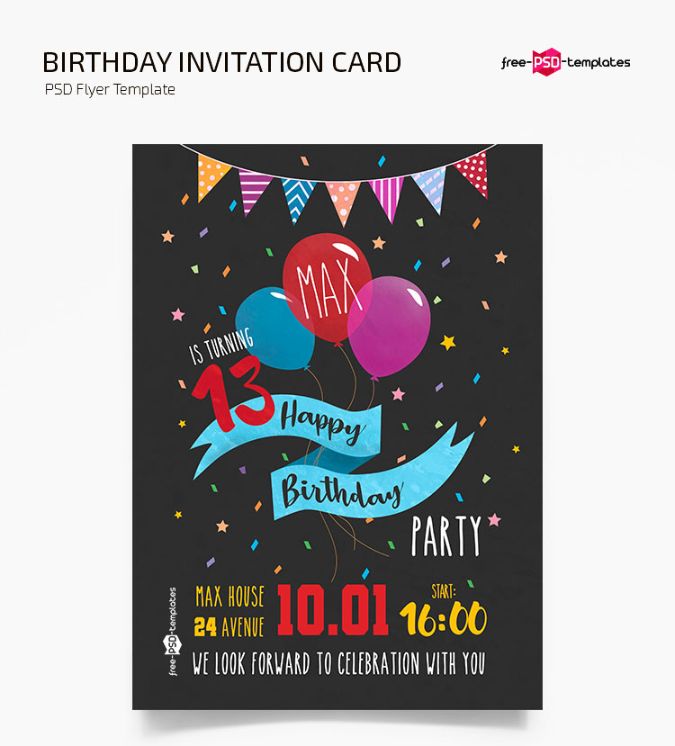 Download 80 Free Birthday Invite Templates In Psd Premium Invites Free Psd Templates PSD Mockup Templates
