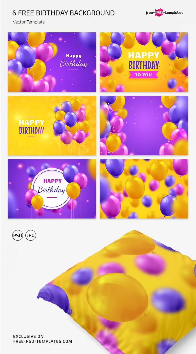 Free Birthday Background Templates and Images (PSD+JPG)