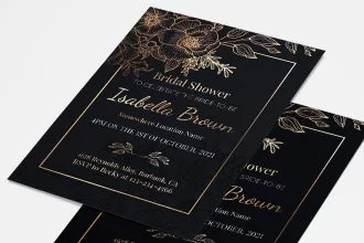Free Bridal Shower Invitation Card Template in PSD