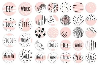 Free Vector Instagram Icons for Stories