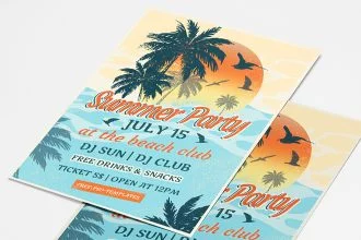 Free Summer Party Flyer Template in PSD + AI