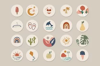 Free_Holidays_Icons_Template in PSD +AI, EPS
