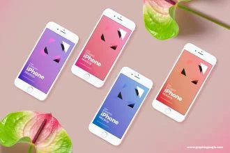 30+ Best Free iPhone Mockups in PSD