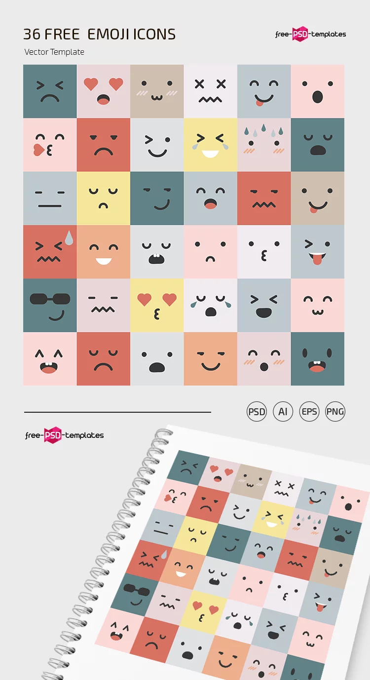 36 Free Flat Emoji Icons Vector & PSD