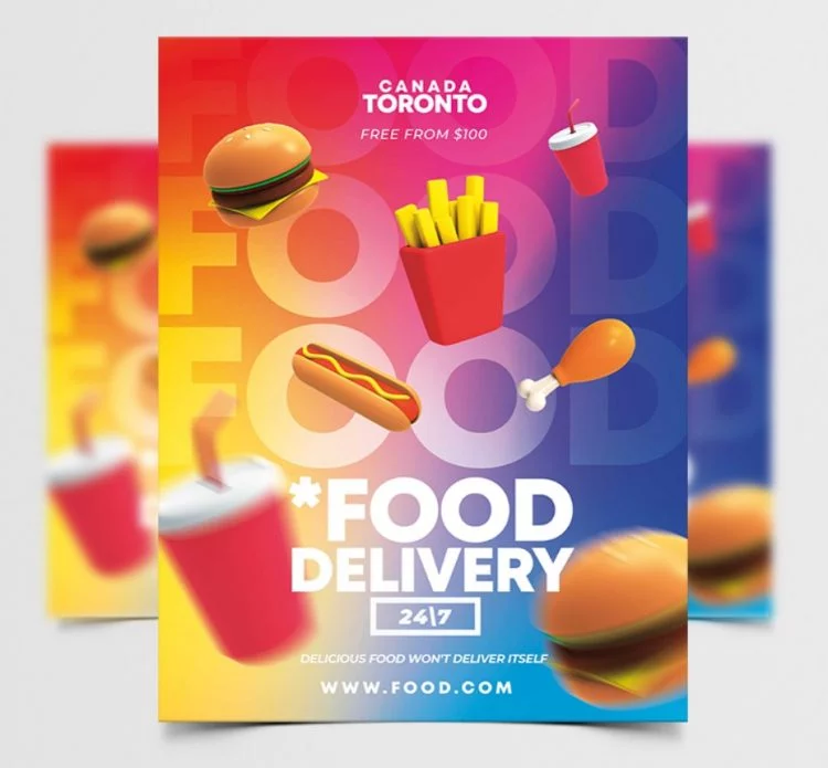 Premium PSD  Delivery service banner template