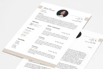Free CV and Cover Letter Template v4 in PSD