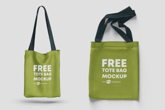 Free Small Canvas Tote Bag Mockup (PSD)