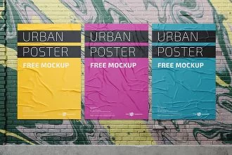 Free PSD Urban Poster Mockup Templates