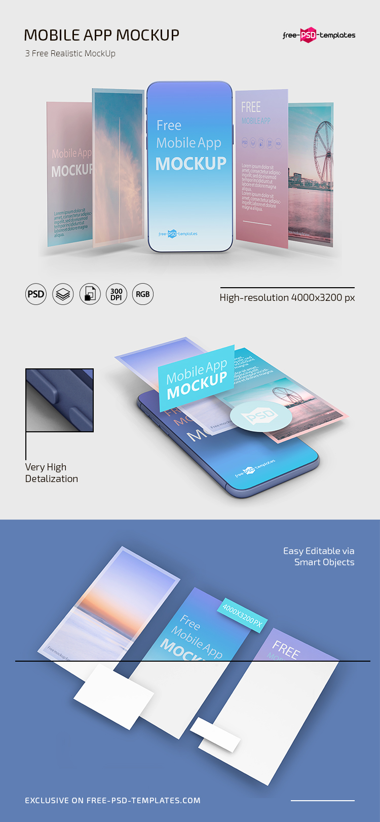 Free Psd Mobile App Mockup Templates Free Psd Templates