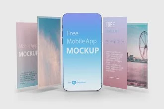 Free PSD Mobile App Mockup Templates