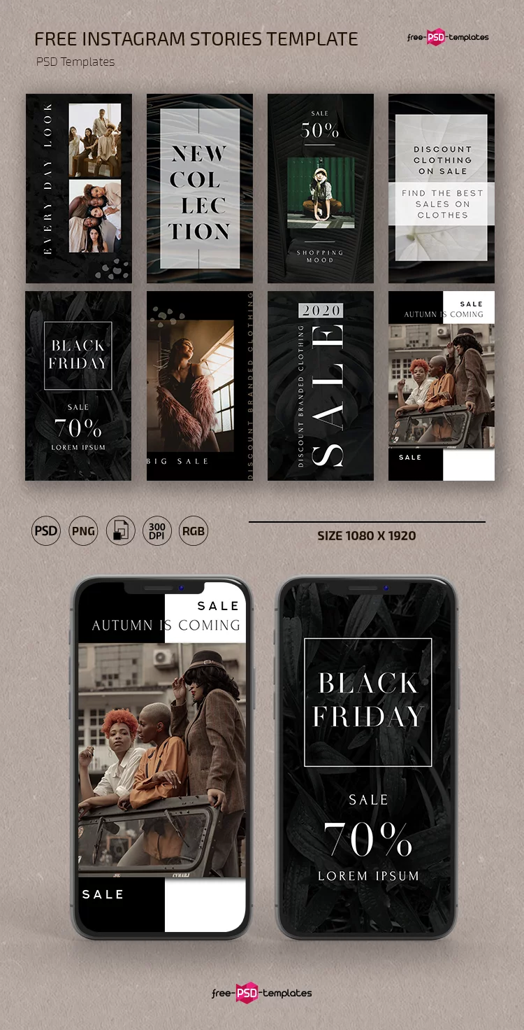 Free Black friday Instagram Stories Templates ( PSD )