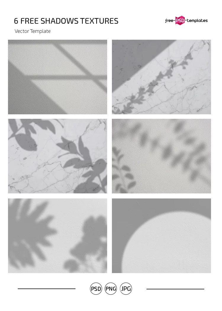 Free Shadows Texture Template in PSD + PNG, JPG