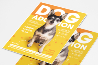 Free Dog Adoption Flyer Template in PSD + AI Free Dog Adoption Flyer Template in PSD + AI