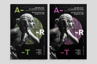 Free Art Fest Poster Template in PSD