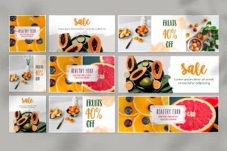 Free Fruits Facebook Ads Template in PSD