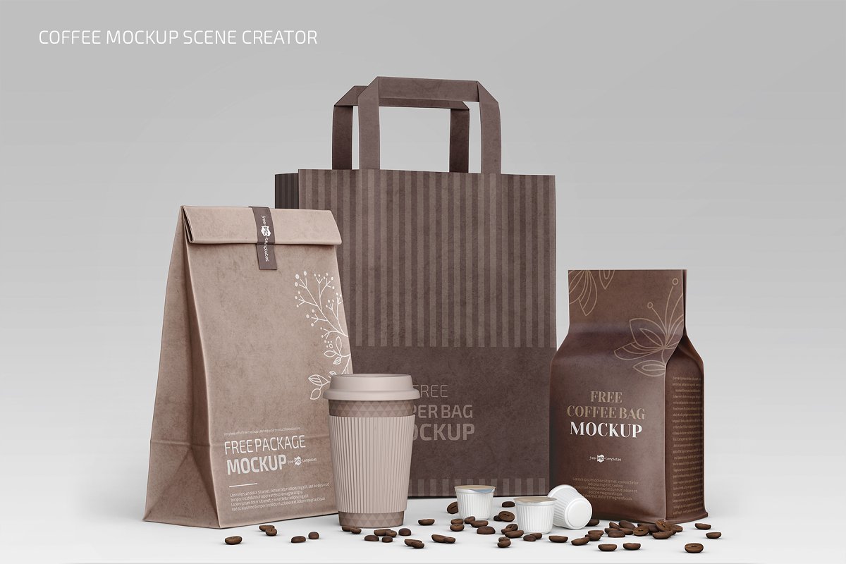 Download Coffee Mockup Scene Creator Free Psd Templates PSD Mockup Templates