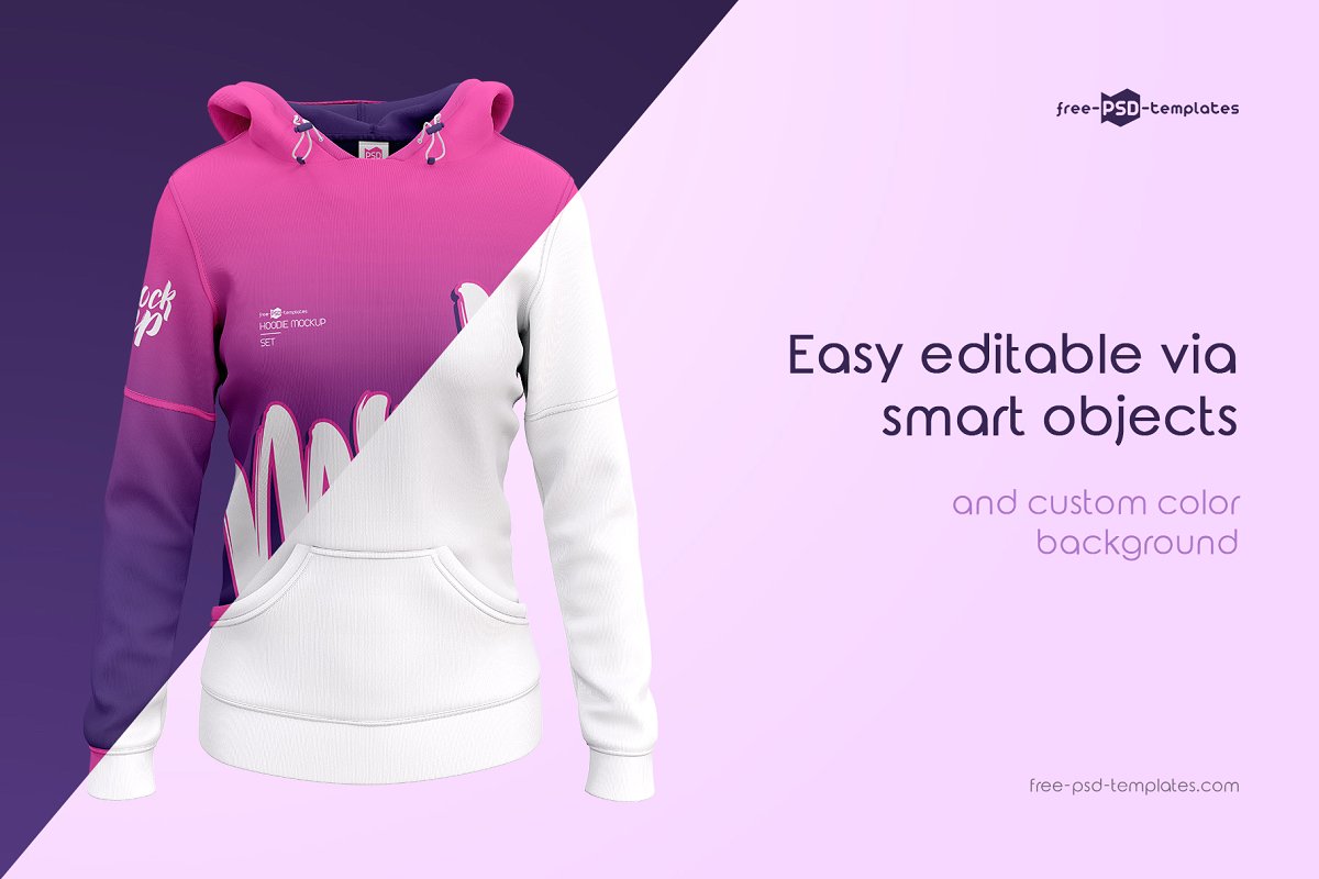 Download Women`s Hoodie MockUp Set in PSD | Free PSD Templates