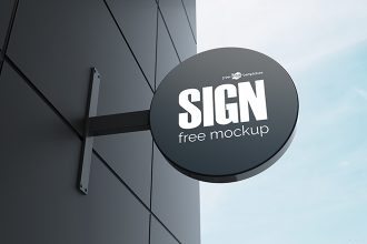 Free Sign Mockup in PSD