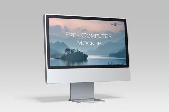 Free Computer Mockup in PSD