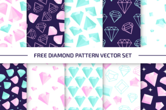 Free Diamond Pattern Set in EPS + PSD Free Diamond Pattern Set in EPS + PSD