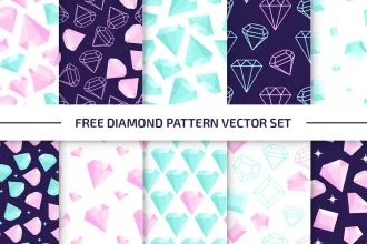 Free Diamond Pattern Set in EPS + PSD