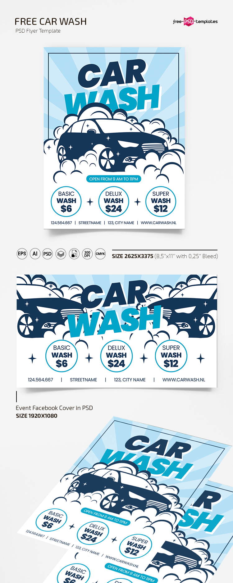 Car Wash Flyer Template Collection