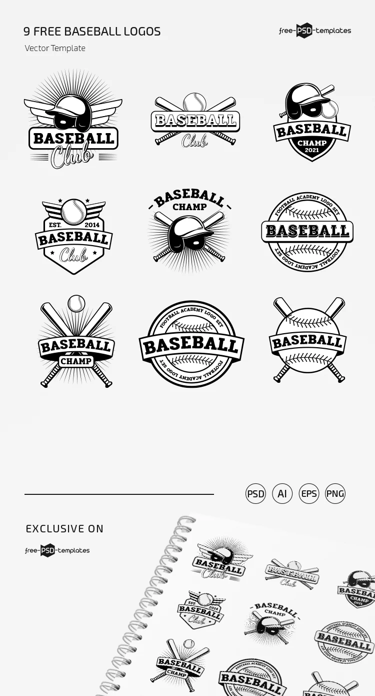 Baseball Sports Pack - Vector Mockup Template's
