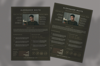 Free CV Resume Template in PSD + AI + EPS Free CV Resume Template in PSD + AI + EPS