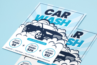 Free Car Wash Flyer Template in PSD + AI Free Car Wash Flyer Template in PSD + AI