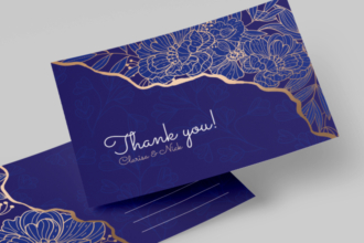 Free Floral design template for postcard ( PSD and Vector)