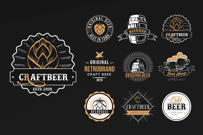 Download Free Beer Logo Set Template In Psd Ai Eps Free Psd Templates
