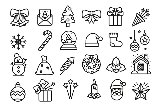 Free Christmas Icons Set in EPS + PSD – Free PSD Templates