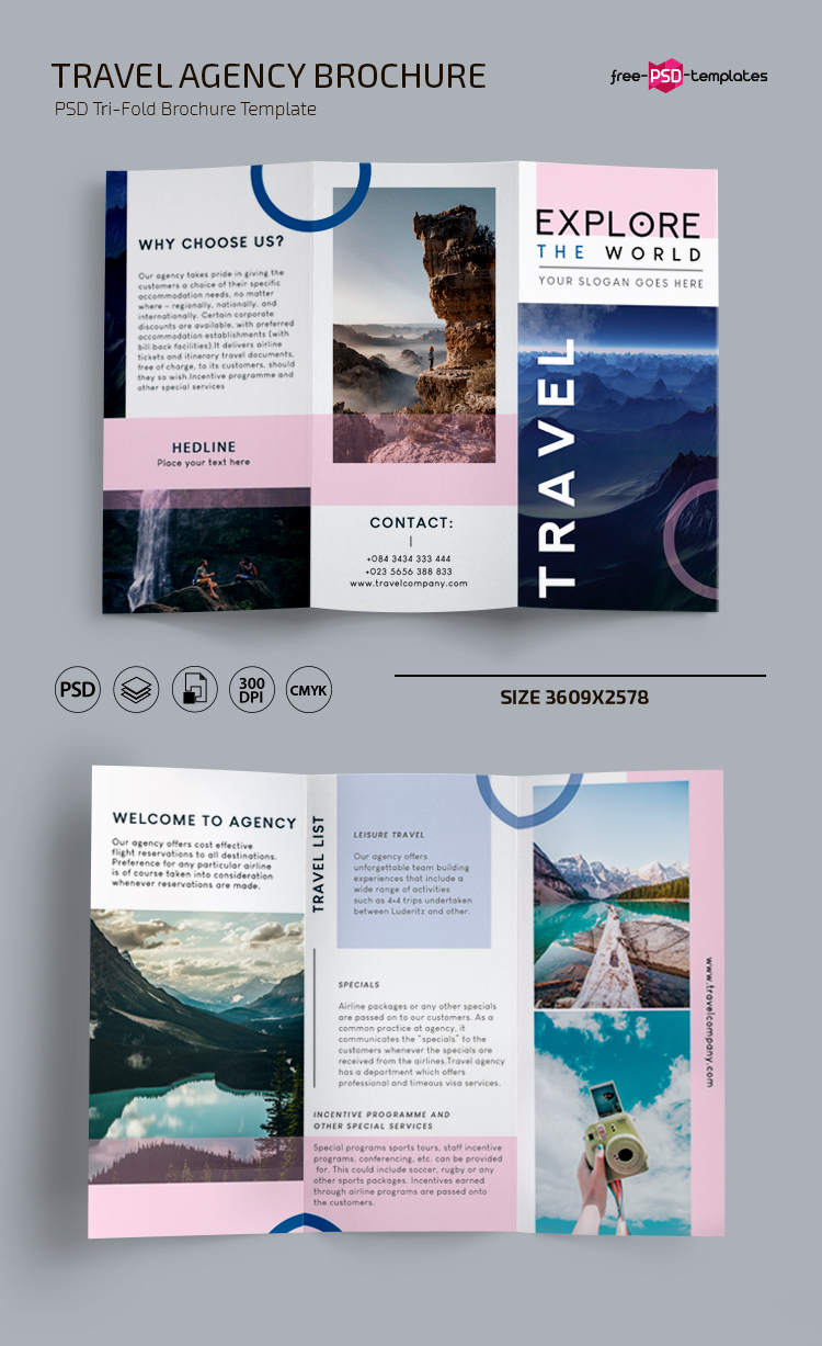 brochure design template psd free download