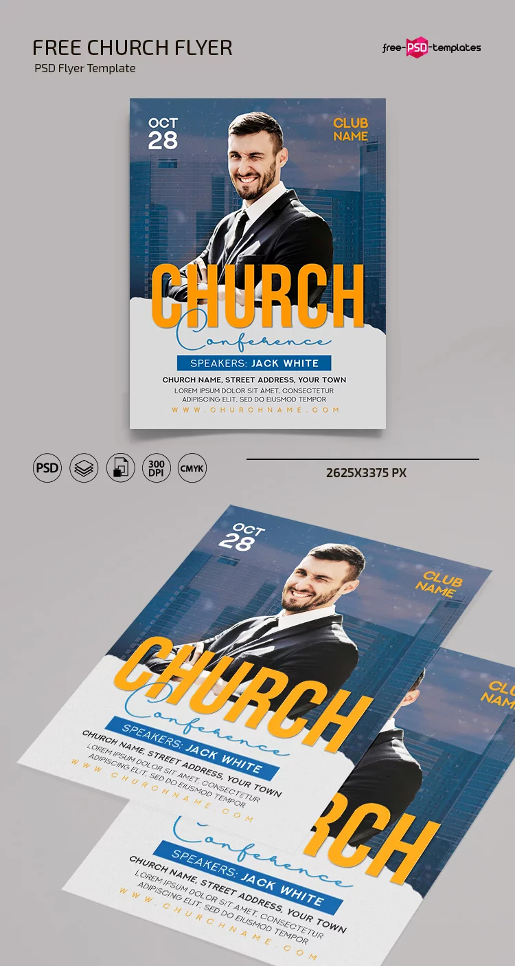 Free Church Flyer Template in PSD