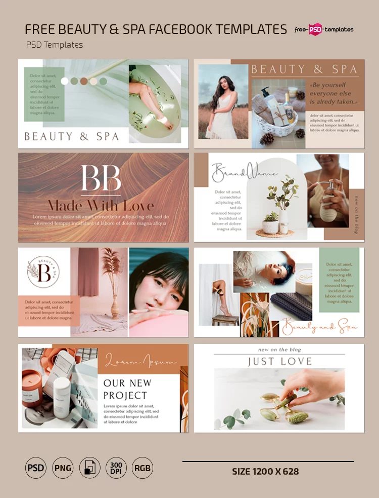 Free Beauty and Spa Facebook Event Cover Template in PSD