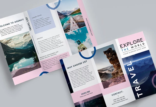 Free Travel Brochure  Template in PSD