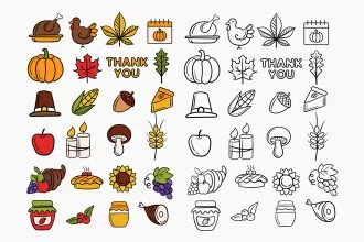 Free Thanksgiving Day Icons Templates in EPS + PSD