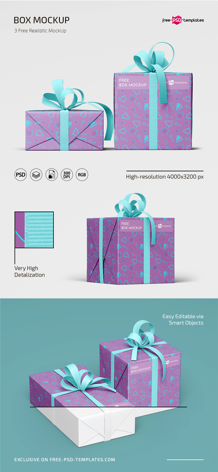 Download Free Box Mockup Template in PSD | Free PSD Templates