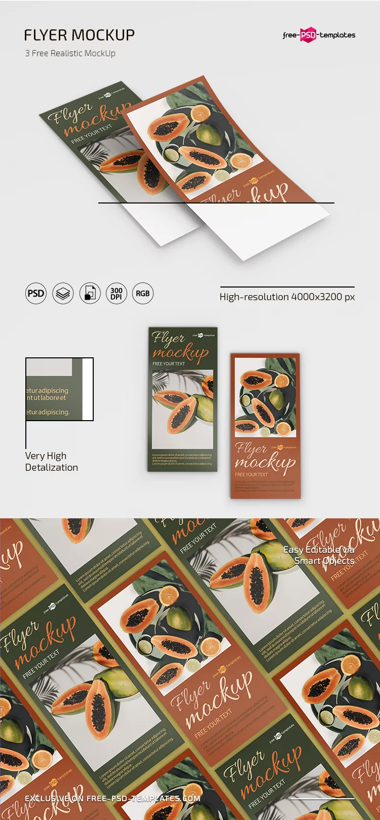 Free PSD Flyer Mockup Template