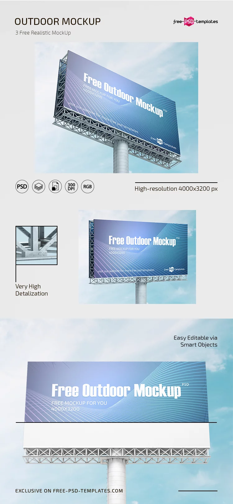 Free Outdoor Mockup in PSD