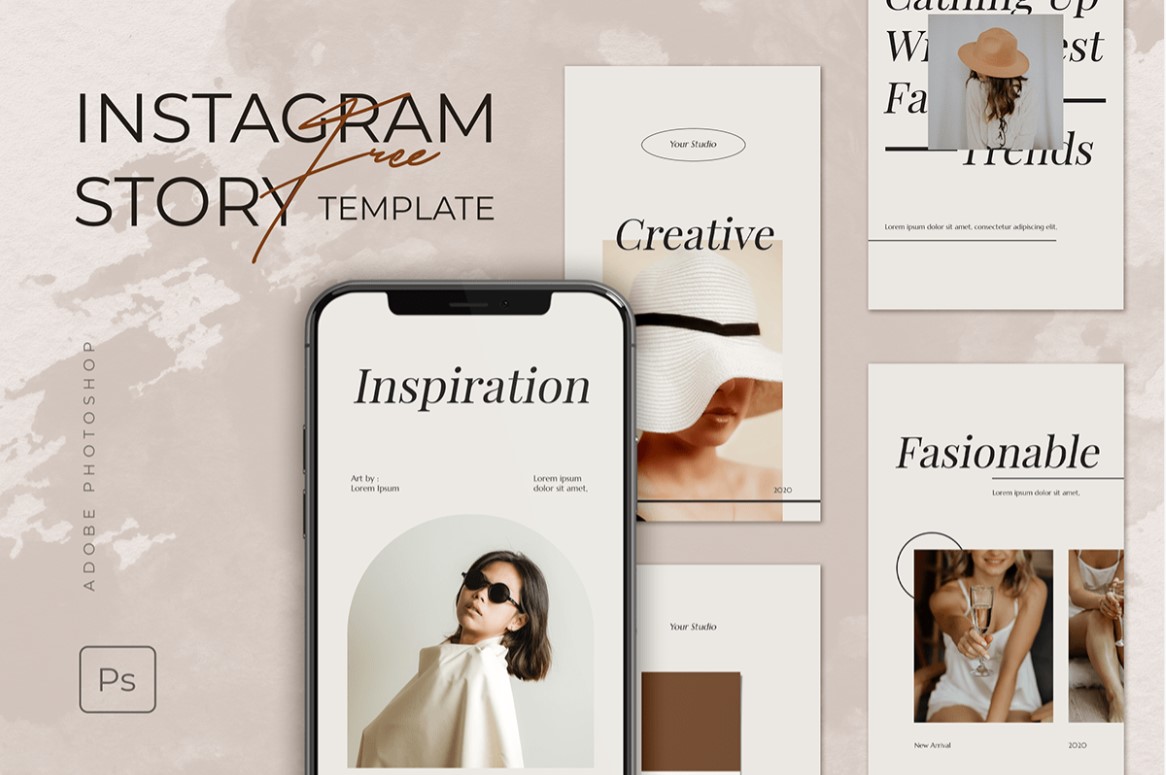 Free Creative Instagram Stories Templates Free PSD Templates