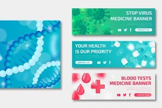 Free Health Banners Templates in PSD + Vector (.ai+.eps)