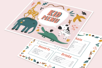 Free Kid Menu Template in PSD + Vector (.ai, .eps)