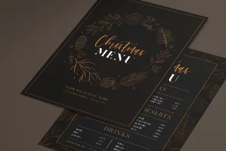 Free Christmas Menu Template in PSD + Vector (.ai+.eps)