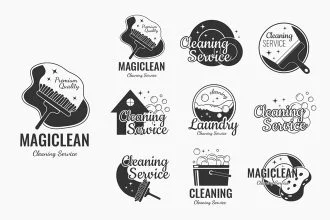 Free Cleaning Logos Templates in EPS + PSD