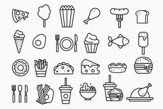 Free Food Icons Templates in EPS + PSD